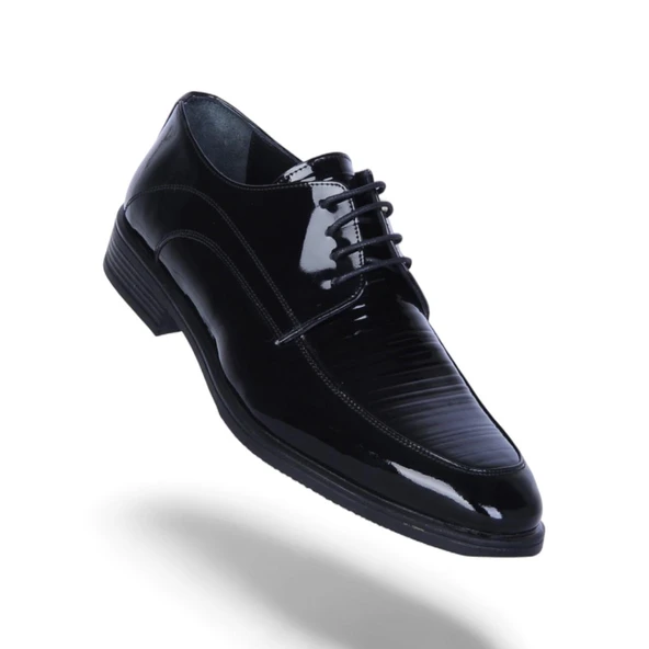 Censay 426 Siyah Rugan Kauçuk %Deri Erkek Klasik Ayakkabı ürün görseli 1