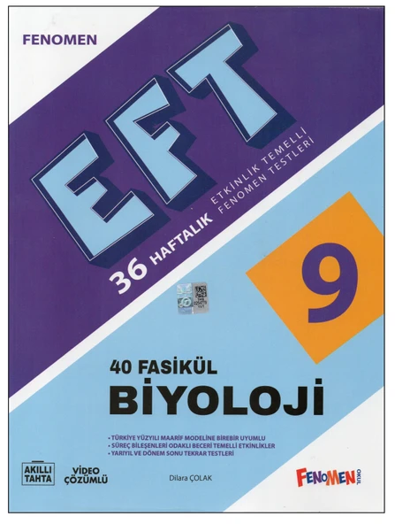 Fenomen 9.Sınıf EFT Biyoloji Fasikül Testleri ürün görseli 1