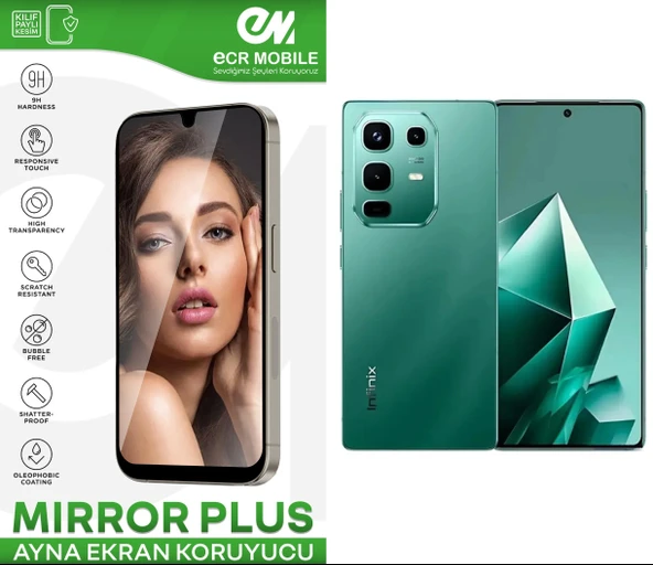 Infinix Note 50 ile Uyumlu Esnek Ayna(Mirror) 9H Nano Ekran Koruyucu ürün görseli 1
