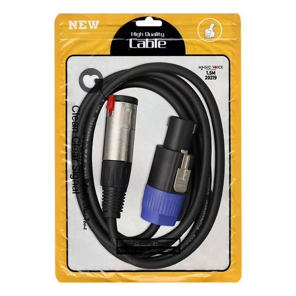 Magicvoice LD384 Specon Erkek - Canon Dişi Çevirici 1.5 Metre Kablo ürün görseli 1