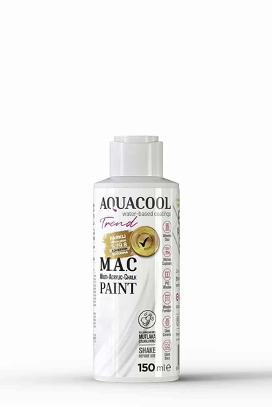 Aquacool Trend M.A.C Su Bazlı Akrilik Dönüşüm Boyası 150 ml. ürün görseli 1