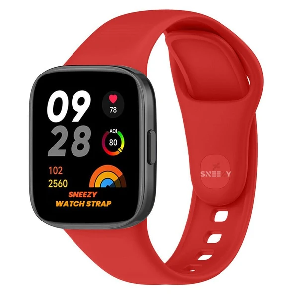 Xiaomi Redmi Watch 3 Uyumlu PureLux Soft Silikon Kordon  Kırmızı Kırmızı ürün görseli 1