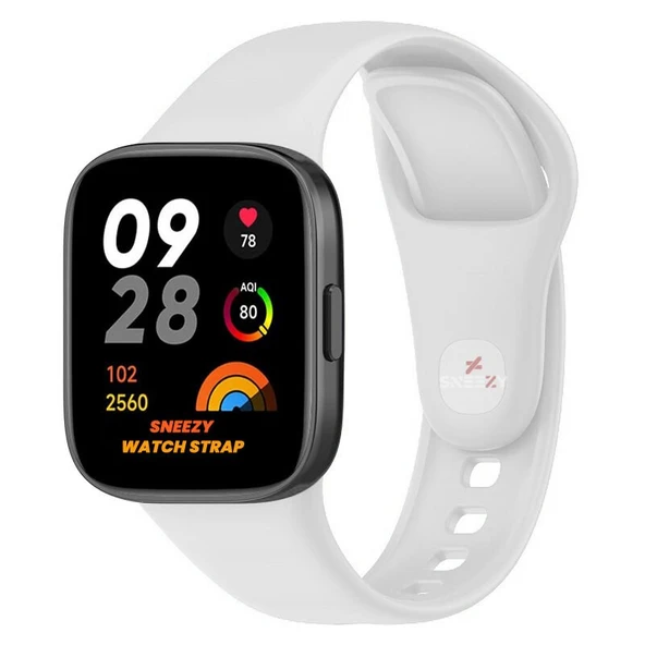 Xiaomi Redmi Watch 3 Uyumlu PureLux Soft Silikon Kordon  Beyaz Beyaz ürün görseli 1