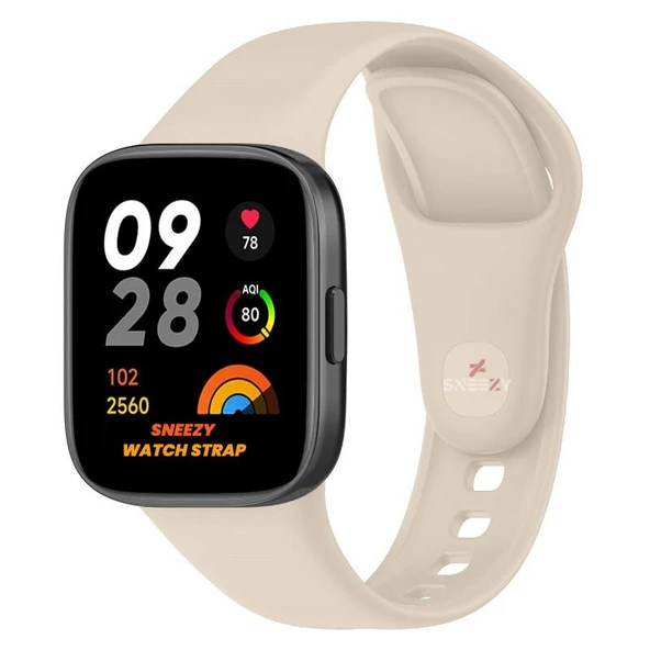 Xiaomi Redmi Watch 3 Uyumlu PureLux Soft Silikon Kordon  Bej Bej ürün görseli 1