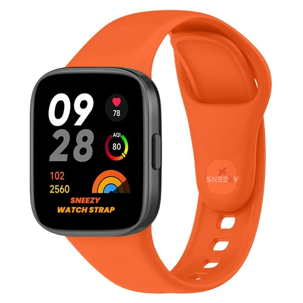Xiaomi Redmi Watch 3 Uyumlu PureLux Soft Silikon Kordon  Turuncu Turuncu ürün görseli 1