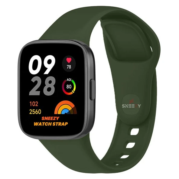 Xiaomi Redmi Watch 3 Uyumlu PureLux Soft Silikon Kordon  Haki Haki ürün görseli 1
