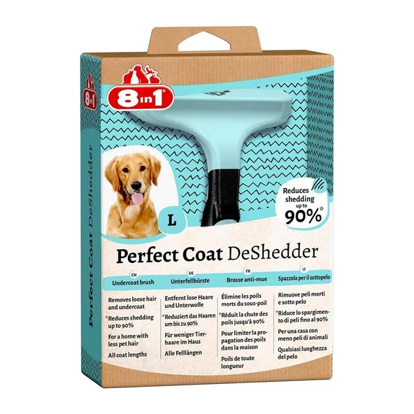 8in1 Perfect Coat Deshedder Furminator Büyük Irk Köpek Tarağı Large ürün görseli 1
