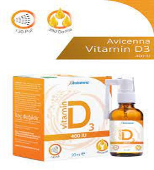 Avicenna Vitamin D3 400 IU Damla Sprey 20 ml ürün görseli 1