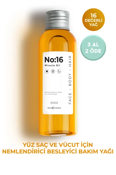 Sinoz No:16 Nemlendirici Besleyici Yenileyici Işıltı Verici Mucizevi Onarıcı Bakım Yağı 100 Ml ürün görseli 1