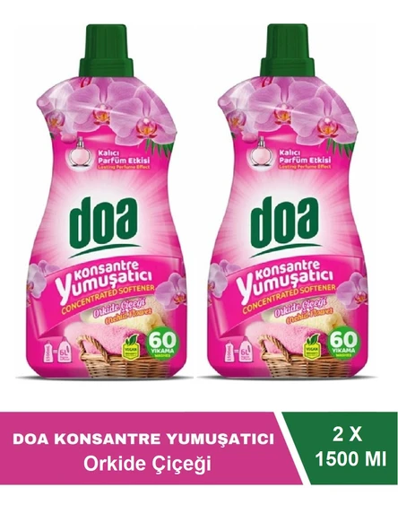Doa Konsantre Çamaşır Yumuşatıcı Orkide 60 Yıkama 1500 Ml x 2 Adet ürün görseli 1