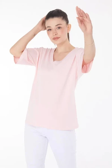 T-Shirt Pembe - Resim 3