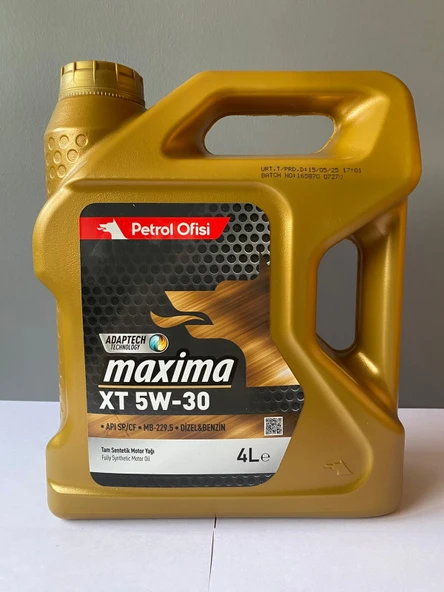 Petrol Ofisi Maxima XT 5W-30 4 Litre Tam Sentetik Motor Yağı (05/2025 Üretim) ürün görseli 1