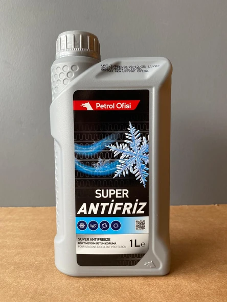 Petrol Ofisi Yeşil Renkli Süper Antifriz 1 Litre (19/12/2025 Üretim) (Mavi yerine geçer.) ürün görseli 1