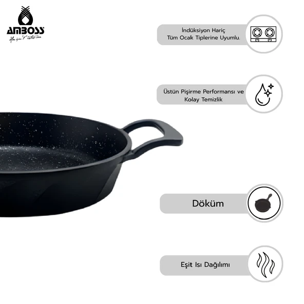 Vento 3 Parça Döküm Sahan Seti 18-20-22 cm - Resim 3
