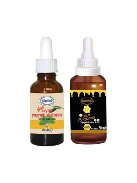 ERSAĞ PLUS ZEYTİN YAPRAĞI EKSTRAKTI 30 ML VE SIVI PROPOLİS 30 ML ürün görseli 1