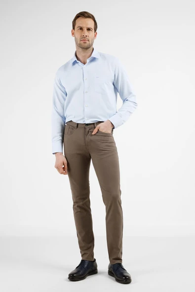 Haki 5 Cep  Düz Paça Pamuklu Slim Fit 5 Cep Casual Pantolon 1003255154 ürün görseli 1