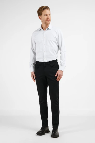 Siyah 5 Cep  Düz Paça Pamuklu Slim Fit 5 Cep Casual Pantolon 1003255154 ürün görseli 1