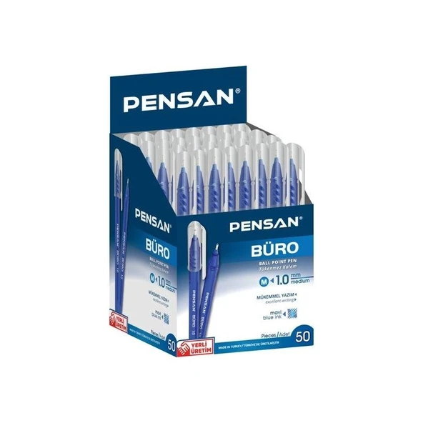 Pensan Büro Mavi Tükenmez Kalem 1Mm 2270 50 Li Paket ürün görseli 1