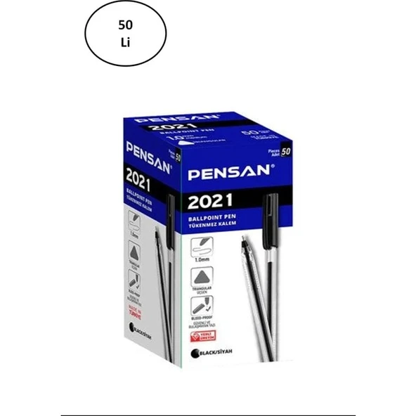 Pensan 2021 Siyah Tükenmez Kalem 50 Adet ürün görseli 1