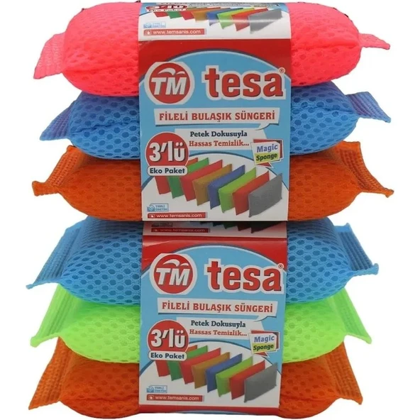 Tesa Fileli Bulaşık Süngeri 6 Adet ürün görseli 1
