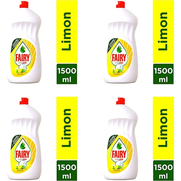 Fairy Faıry Sıvı Bulaşık Deterjanı Lımon 1500ML x 4 Adet ürün görseli 1