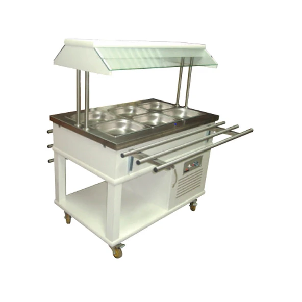 Atalay ASBM-03 Benmariler Orta Tip Ahşap Kaplama GN 1/1 x 3 - 230 V ürün görseli 1