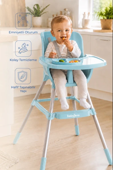 Babyjem XSoft Mama Sandalyesi Soft Mavi ürün görseli 1