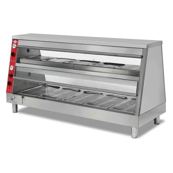 Empero EMP.PLC-D-GN41 Elektrikli Isıtmalı Teşhir Ünitesi 2 Katlı 150x69x93 cm ürün görseli 1