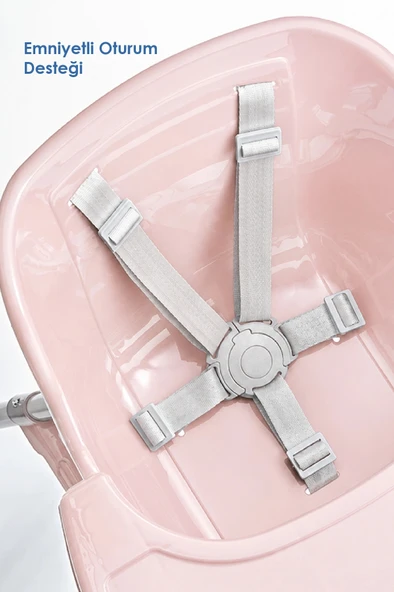 Babyjem XSoft Mama Sandalyesi Soft Pembe - Resim 6