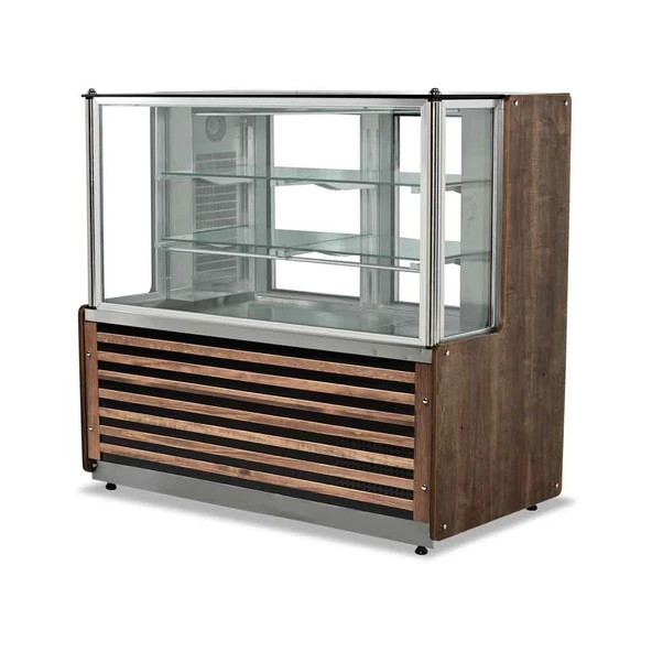 Empero EMP.MZ.150.A.DC Merkür Et ve Meze Vitrini Ahşap Dekorlu 150x75x135 cm ürün görseli 1
