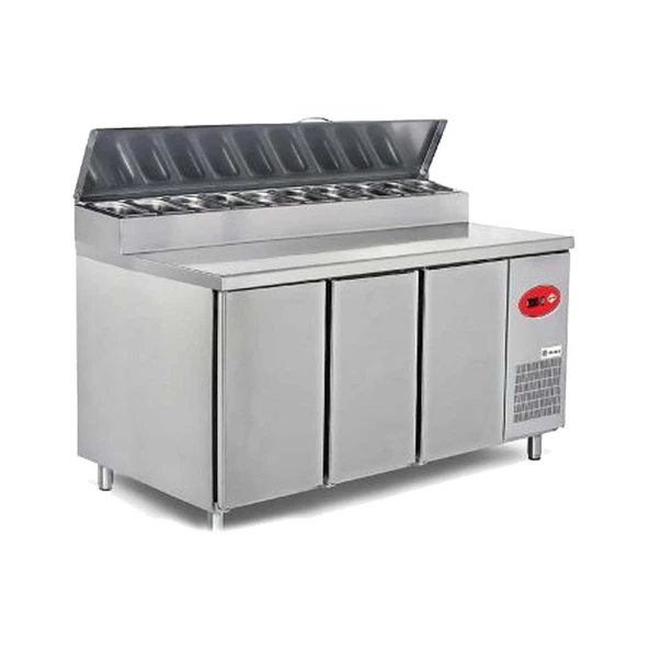 Empero EMP.200.70.01-PS Pizza Salata Buzdolabı 3 Kapılı 500 L ürün görseli 1
