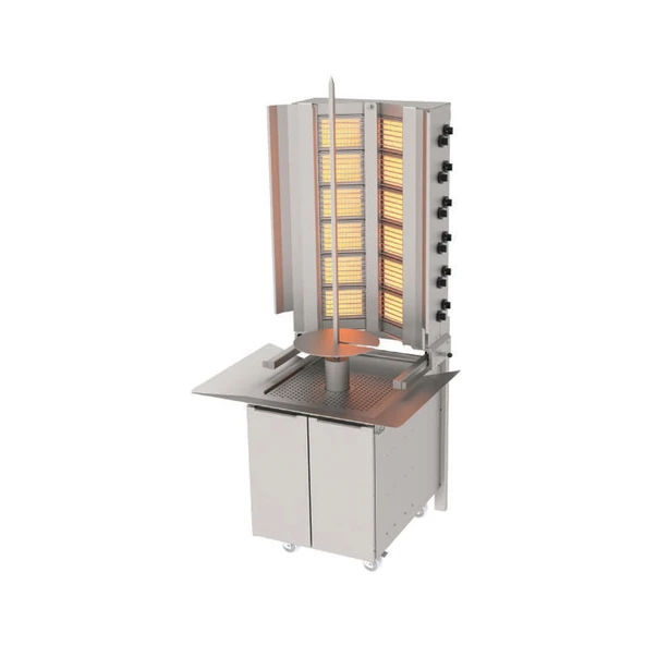 Atalay ADG-12-D Döner Makineleri Duvara Monte Gazlı Hareketli Alt Arabalı Alttan Motorlu - 6x2 Radyanlı - 220 V ürün görseli 1
