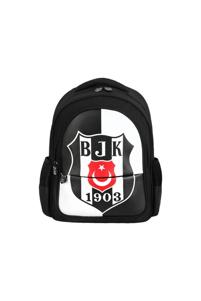 Beşiktaş Beşiktaş Bjk 1903 Logo Desenli Suni Deri Okul Çantası ürün görseli 1
