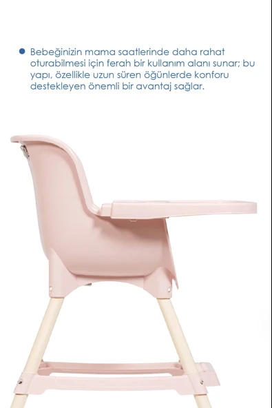 Babyjem XSoft Mama Sandalyesi Soft Pembe - Resim 4