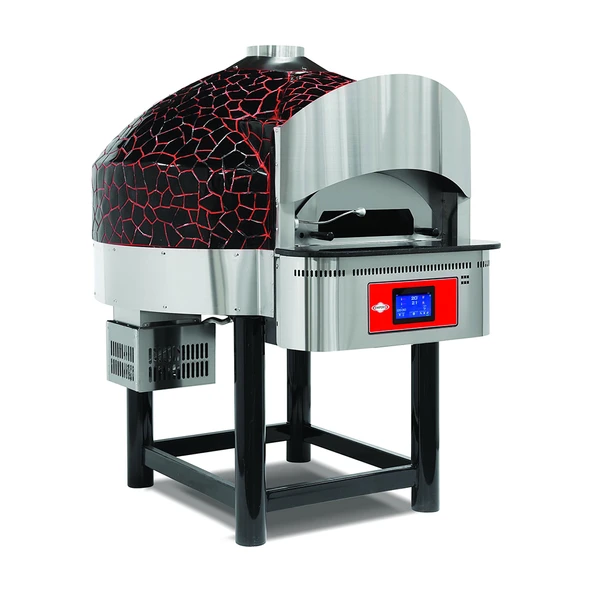 Empero EMP.SPO.04-D-BR-LPG Dijital Pizza Fırını Döner Tabanlı Siyah-kırmızı ürün görseli 1