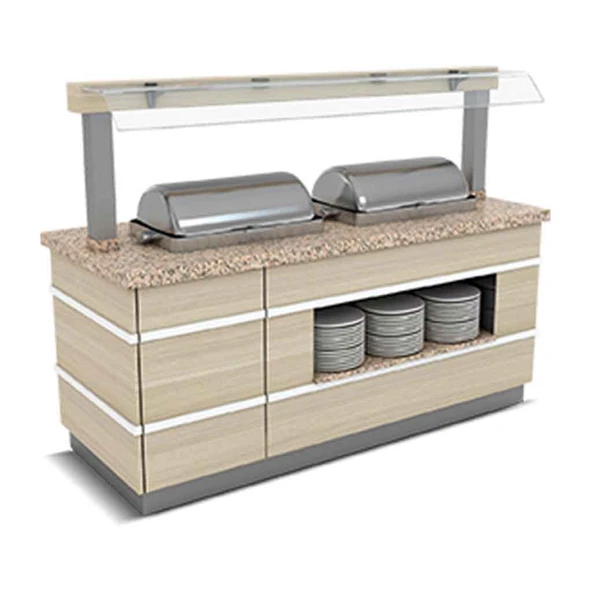 Empero GLT.SSC-N.03 Galata Sıcak Servis Ünitesi Nefeslikli 3x1/1 Gn Chafing Dish2600*900*900/1550 ürün görseli 1