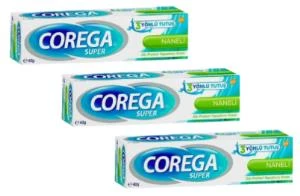 Corega Süper Diş Protezi Yapıştırıcı Krem 40gr Naneli | 3 Adet ürün görseli 1