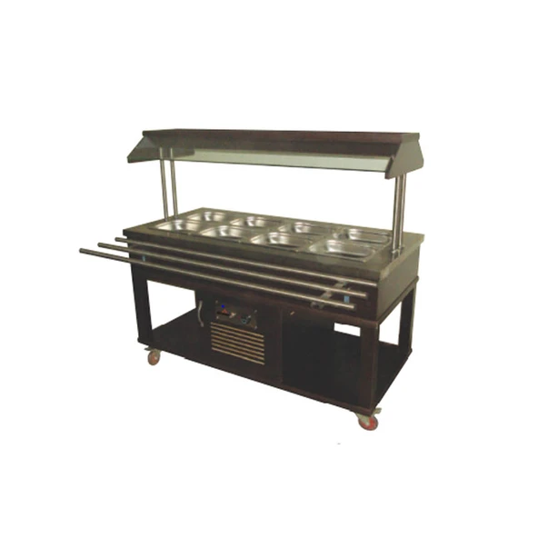 Atalay ASBM-04 Benmariler Orta Tip Ahşap Kaplama GN 1/1 x - 230 V ürün görseli 1