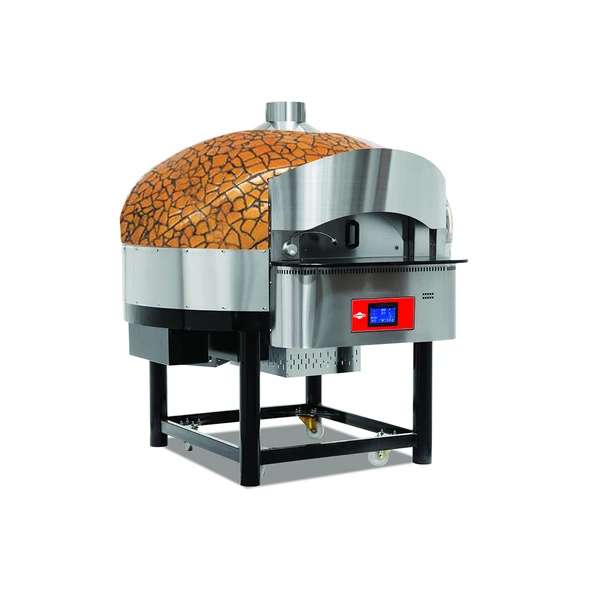 Empero EMP.SPO.02-D-GB-LPG Dijital Pizza Fırını Döner Tabanlı Gazlı Altın-siyah ürün görseli 1