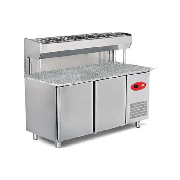 Empero EMP.150.80.01-PSYG Pizza ve Salata Hazırlık Buzdolabı-Granit tablalı-2 Kapılı ürün görseli 1
