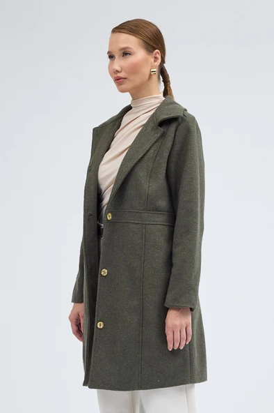 Dikiş Detaylı Tasarım Kaşe Kaban - Resim 2