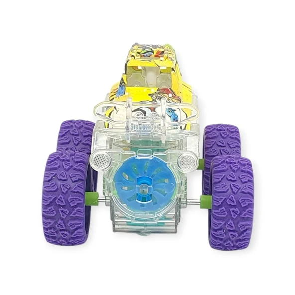 Sürtmeli Işıklı Off-Road Aracı  - 7310 - Mor - Resim 3
