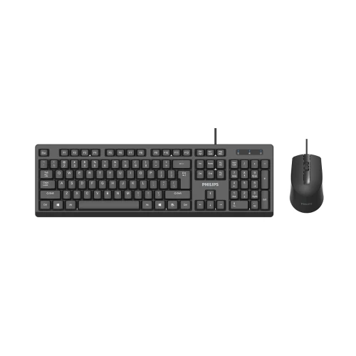 PHILIPS SPT6234B, Siyah, Türkçe Q, USB Kablolu, Klavye Mouse Set ürün görseli 1