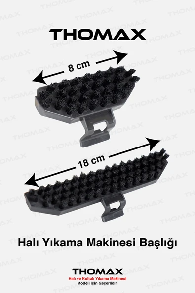 THOMAX Halı Yıkama ve Leke Çıkarma Makinesi Uyumlu Fırça Başlık Seti Küçük ve Büyük Boy ürün görseli 1