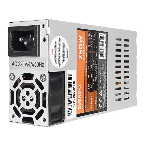 Everest EPS-FX01, Peak 250W, 4cm Fan, Ince Uzun, 41 x 81 x 150mm, Flex Power Supply PSU ürün görseli 1