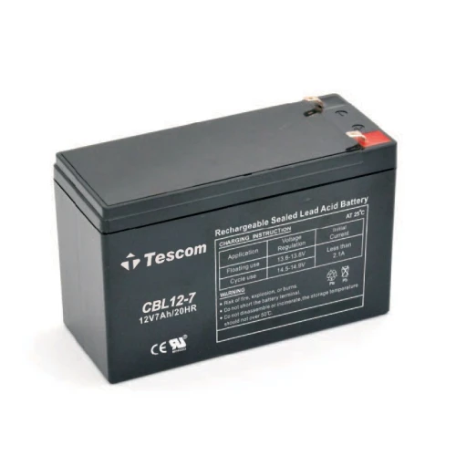TESCOM Combatt, CBL12-7, 12V 7Ah, Bakimsiz,  Kuru Akü. UPS için Uygundur. 100012589 ürün görseli 1