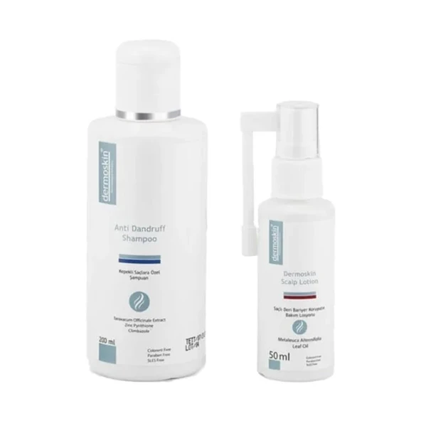 Dermoskin Anti Dandruff Kepek Şampuanı 200 ml Scalp Lotion 50 ml HEDİYE ürün görseli 1