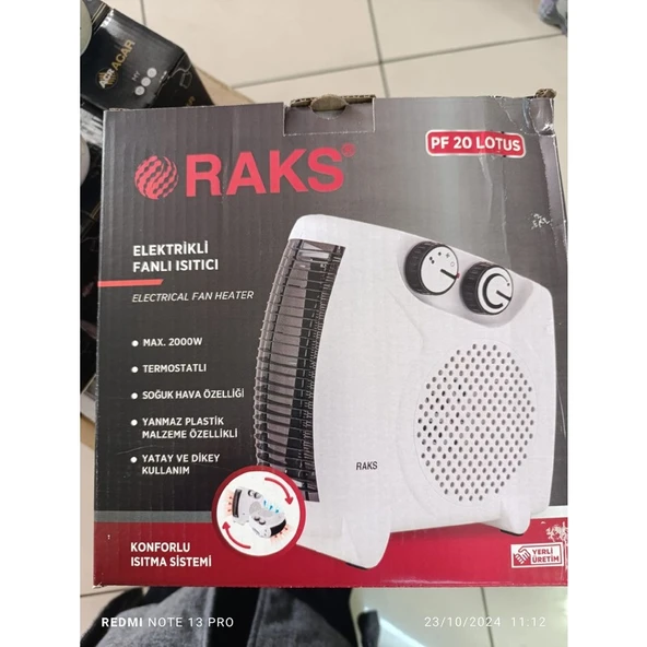 Raks Pf 20 Stx 2000 Watt Fanlı Isıtıcı, Raks Lotus Fanlı Isıtıcı ürün görseli 1
