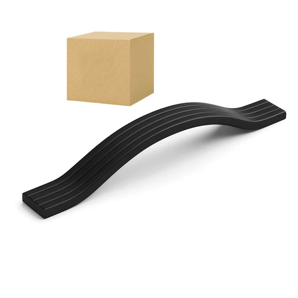 Akasya Siyah 10lu SET 160 mm Çizgili Metal Mobilya Kulpu Çizgili Model Dayanıklı Uzun Ömürlü Modern ürün görseli 1