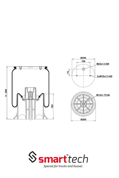 SMARTTECH OTOMOTİV ST 4158.CP - Ağır Vasıta Komple (Pistonlu) Körük ürün görseli 1